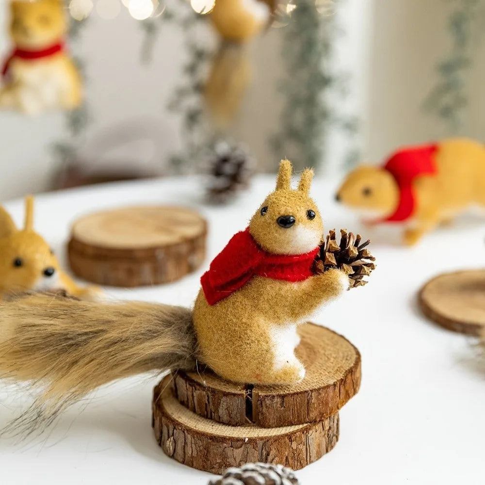 Foam Christmas Squirrel Ornament – Xmas Tree Pendant Decor