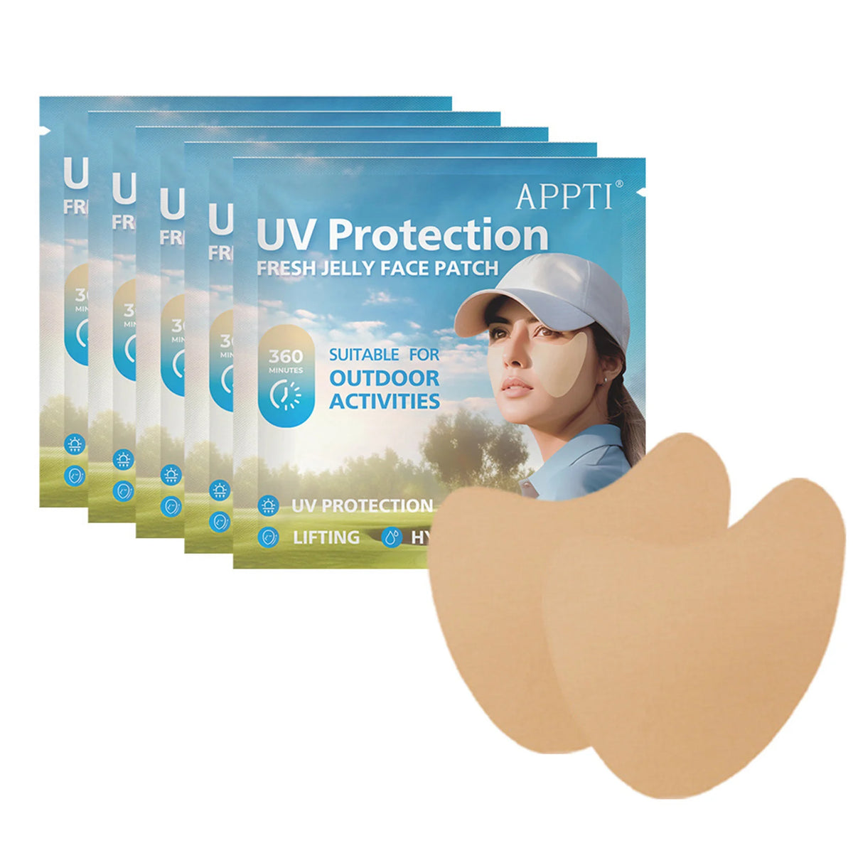 UV Hydrogel Eye Patches Golf Sun Protection – 5/10 Pairs