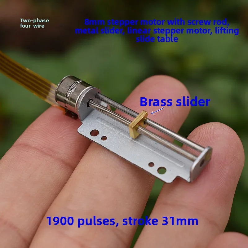 8mm Micro Linear Stepper Motor 5V 2-Phase 4-Wire Screw Actuator