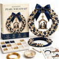 DIY Beaded Pearl Christmas Wreath Kit – 30cm Festive Craft