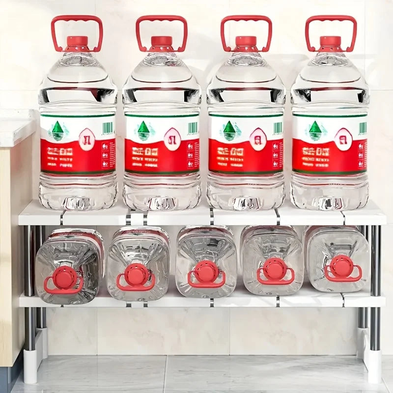 Adjustable Under Sink Organizer Rack – Expandable Cabinet Storage