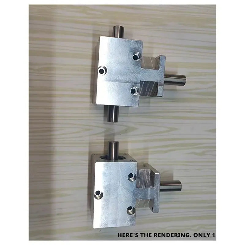 1:1 Small Angle Gearbox Dual Output Spiral Bevel Gear 12MM