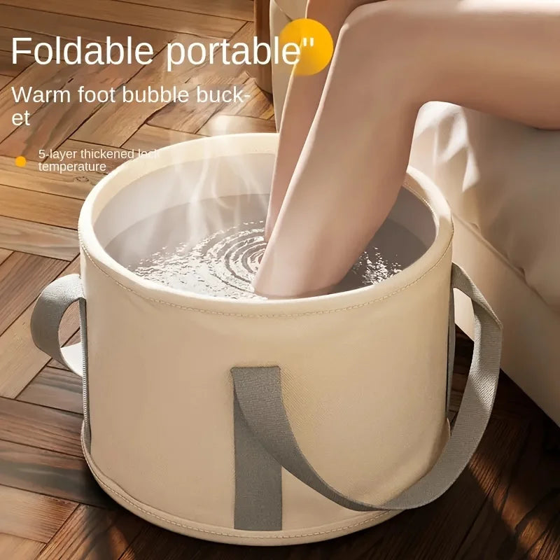 Foldable Foot Soak Tub – Portable Deep Basin Foot Spa Bucket