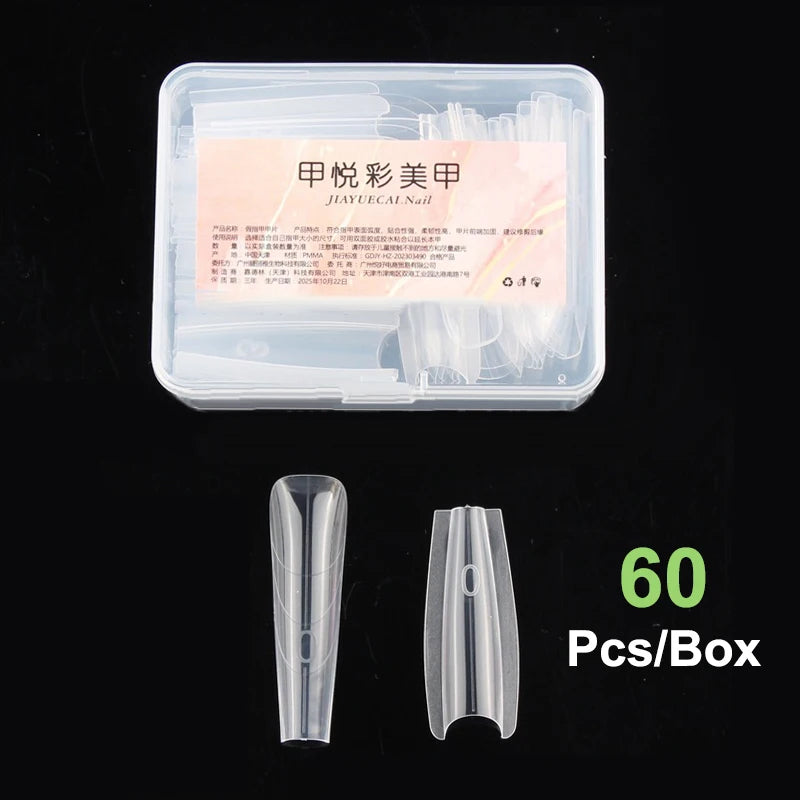 Sandwich Dual Nail Forms 60pcs – 15 Sizes Coffin & Almond