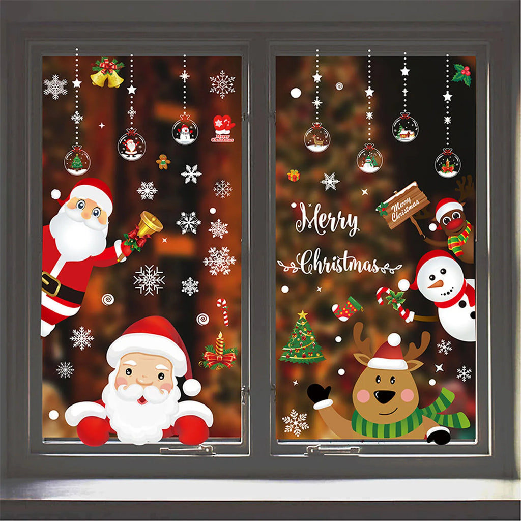 Christmas Electrostatic Window Stickers – Santa & Reindeer