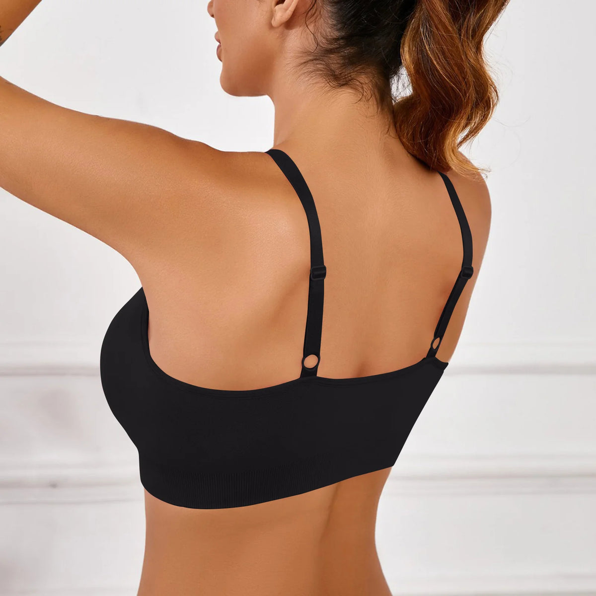 Women's Seamless Wireless Push Up Bra with Adjustable Straps