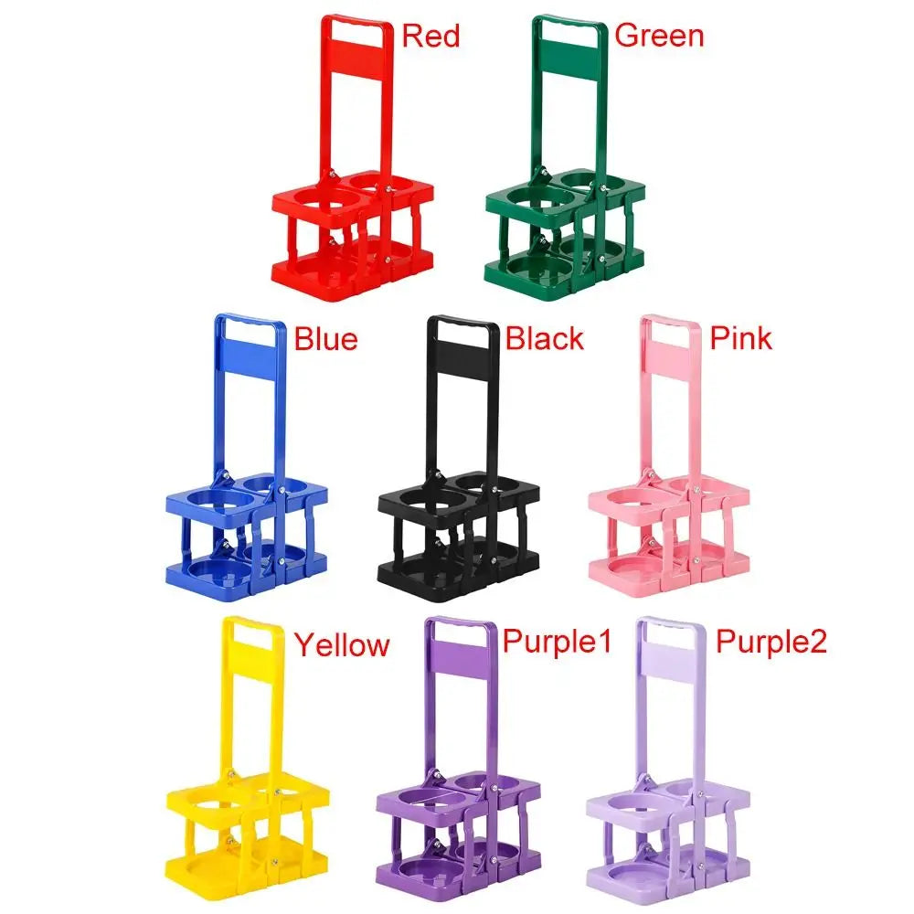 Foldable Beer Bottle Carrier 6-Slot Reusable Plastic Drink Holder