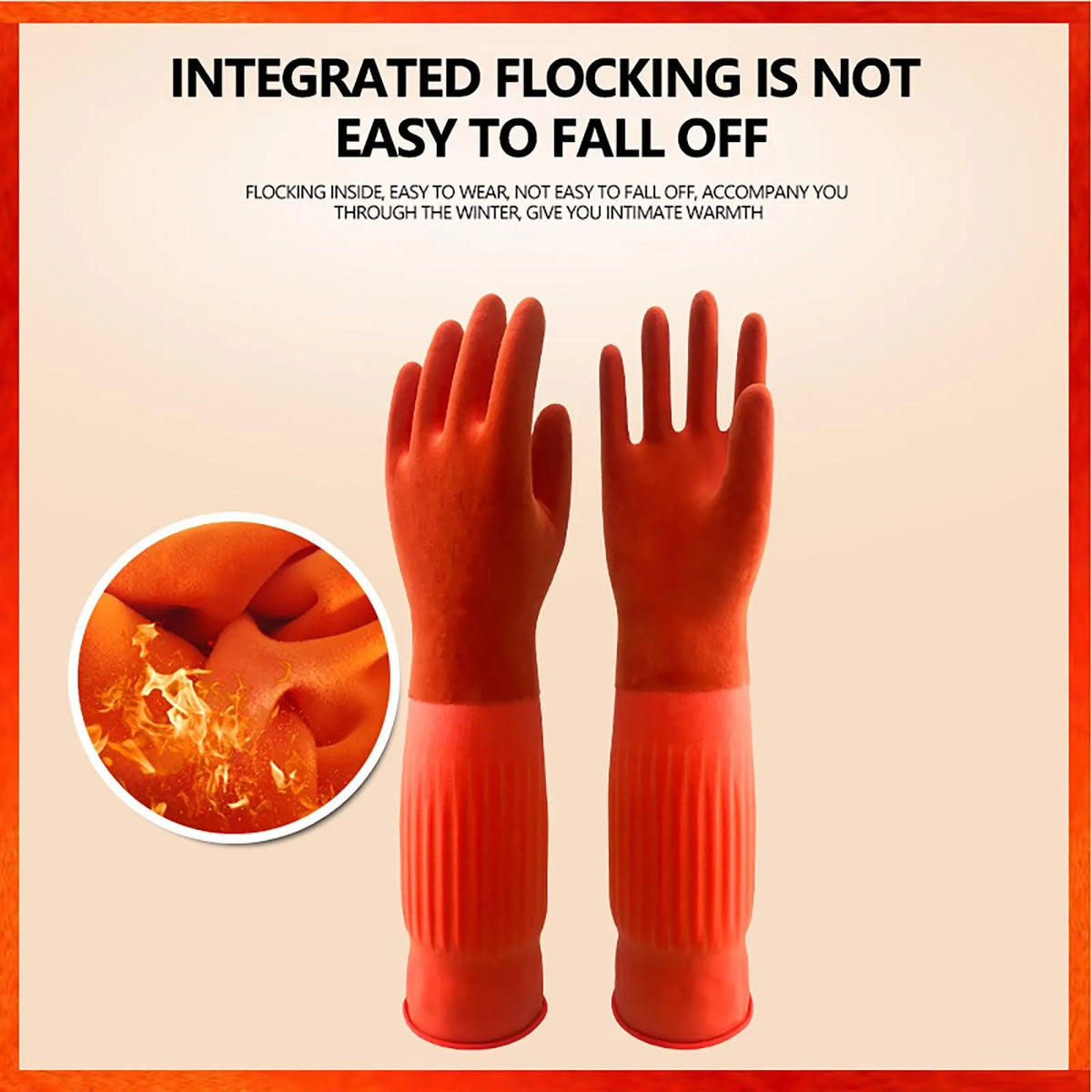 Rubber Latex Dishwashing Gloves – Long Waterproof Cleaning Pair