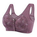 Women's Wire-Free Front Closure Lace Bralette | Cotton Comfort Bra