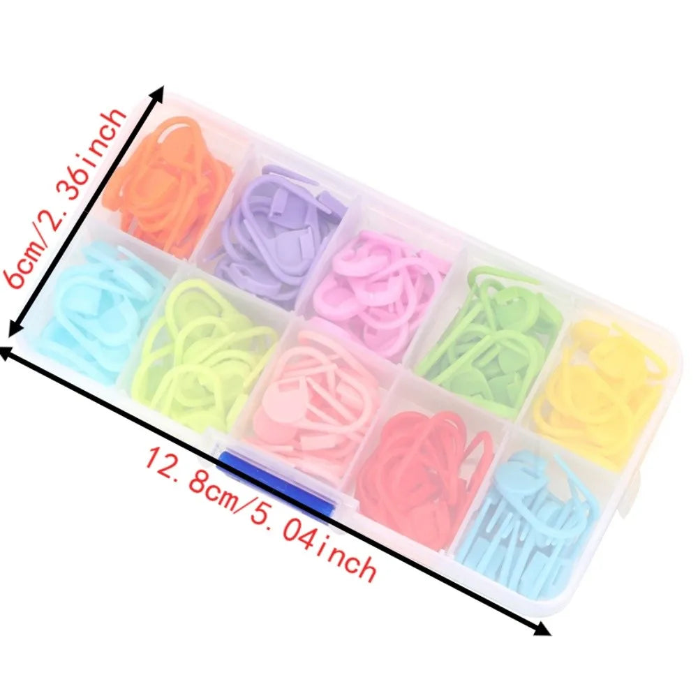 260pcs Locking Knitting Stitch Markers – 10 Colors with Case