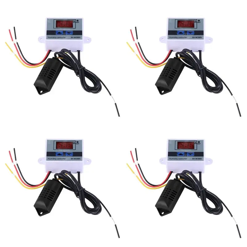 Digital Humidity Controller Hygrostat 0–99%RH AC220V 4-Pack