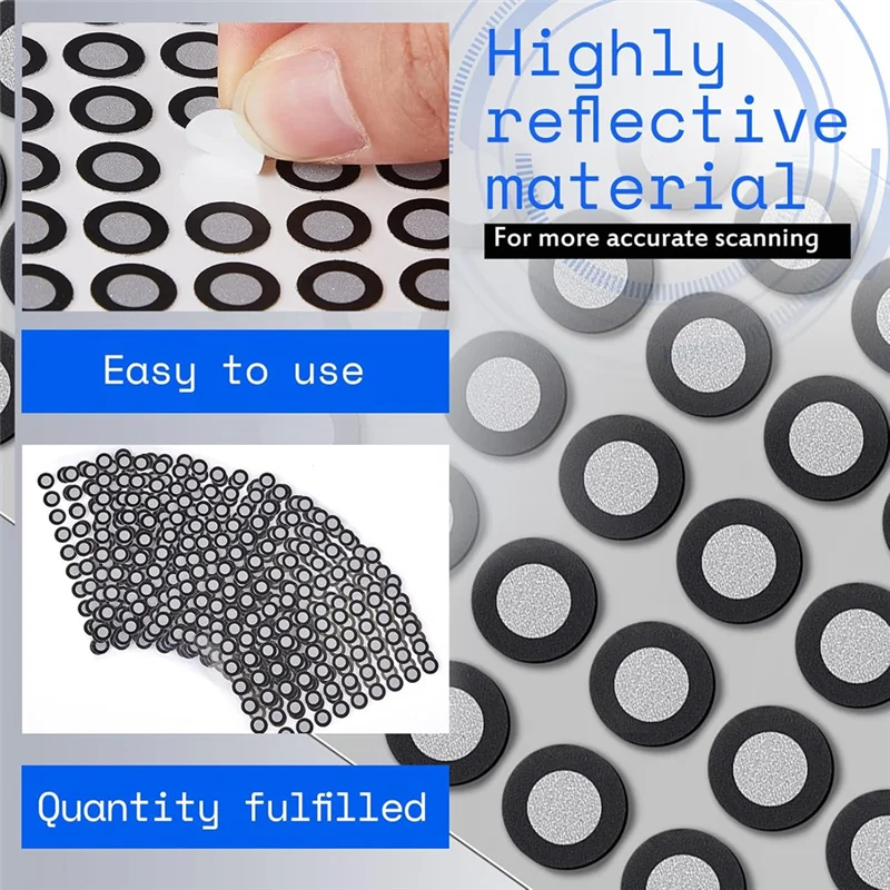 Reflective 3D Scanning Marker Dots 1000 Points – 6mm PET Stickers