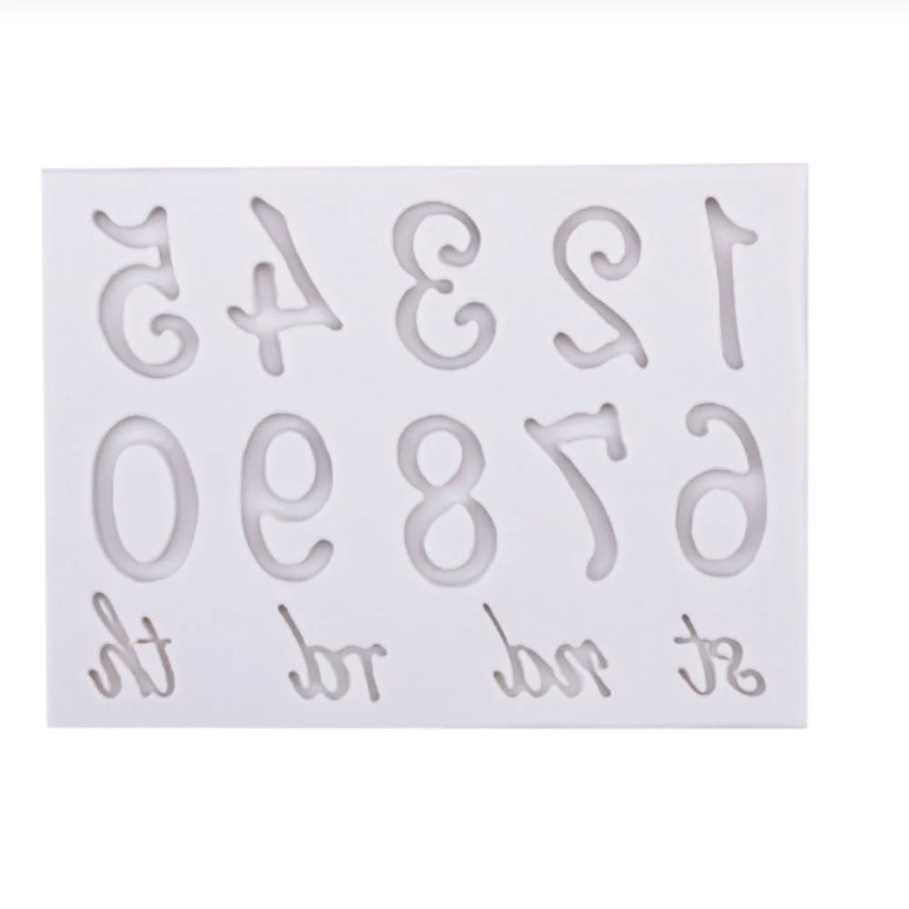 Silicone Number & Letter Fondant Mold for Cake Decorating