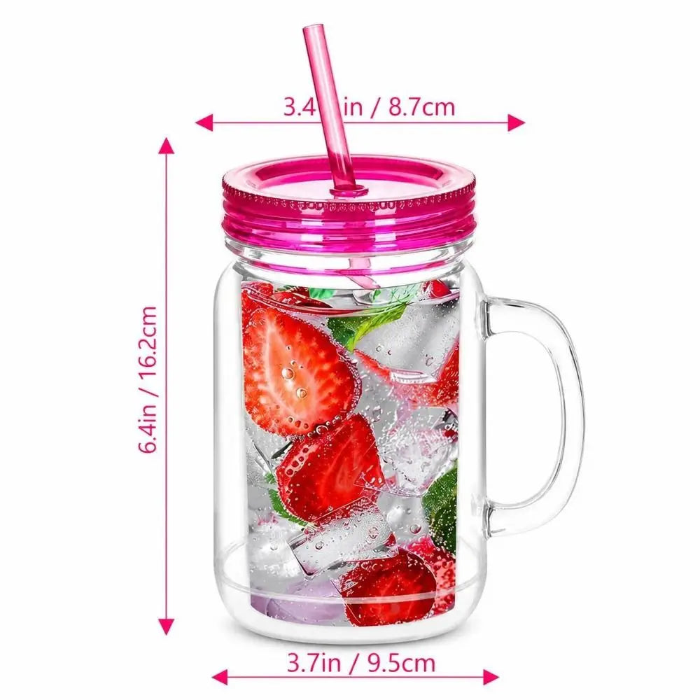 20 oz DIY Snow Globe Glitter Tumbler – BPA-Free Acrylic Cup
