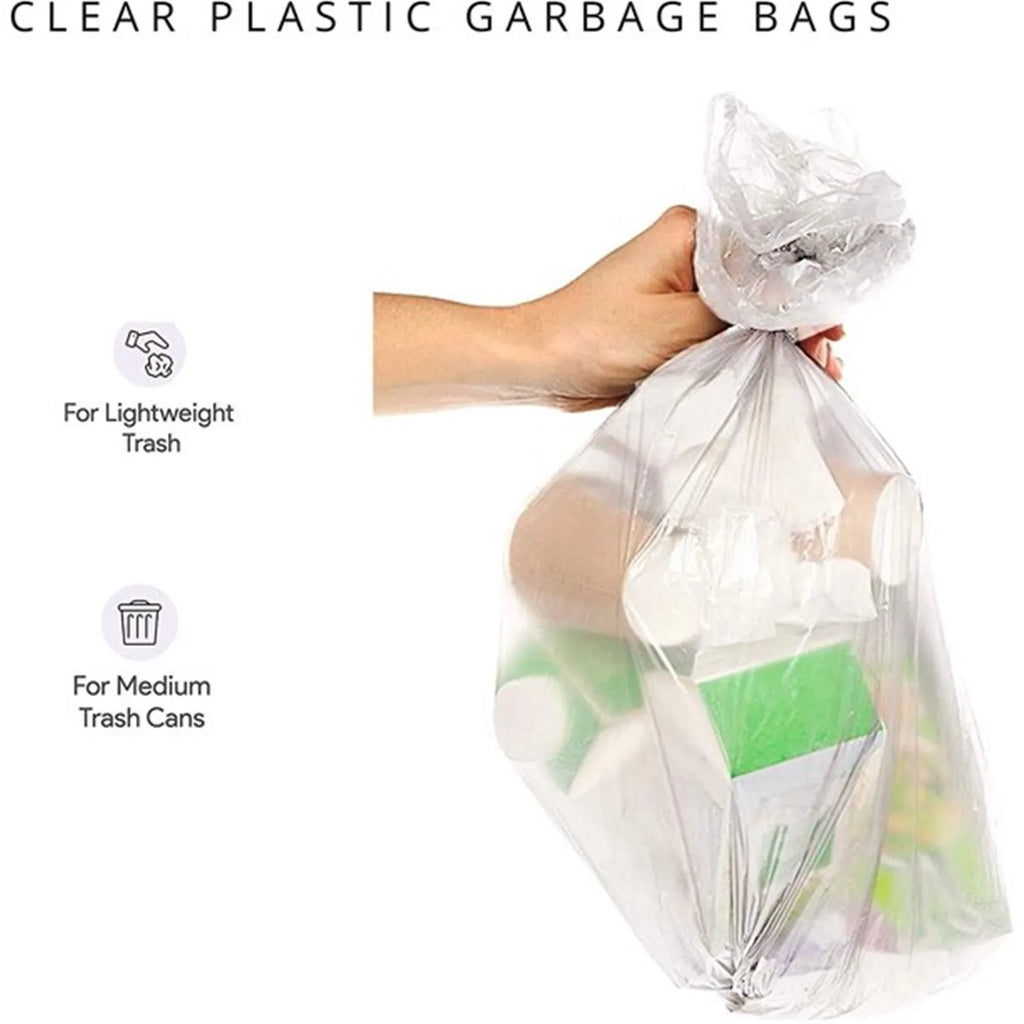 Coreless Clear Trash Bags 8L 50 Pcs – Quick-Dispense Roll