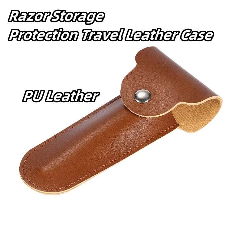 PU Leather Travel Case for Double Edge Safety Razors