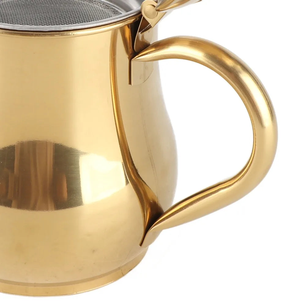 500ml Stainless Steel Tea Kettle with Mesh Filter – Gold