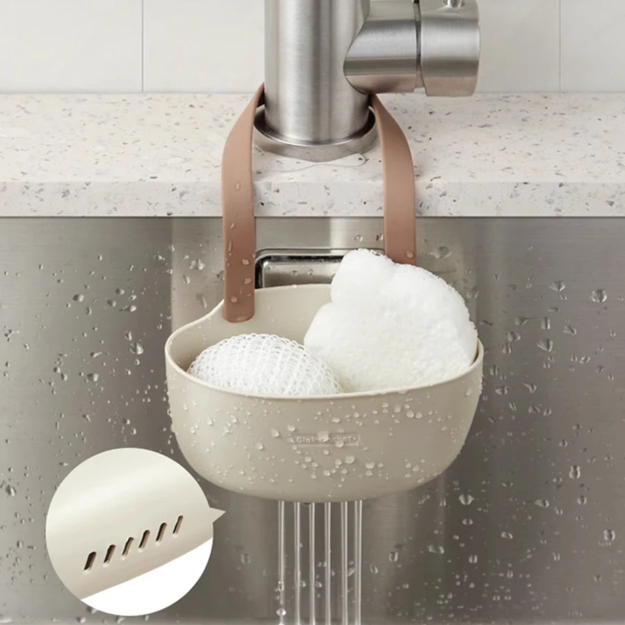 Silicone Sink Sponge Holder Drain Basket & Soap Dish
