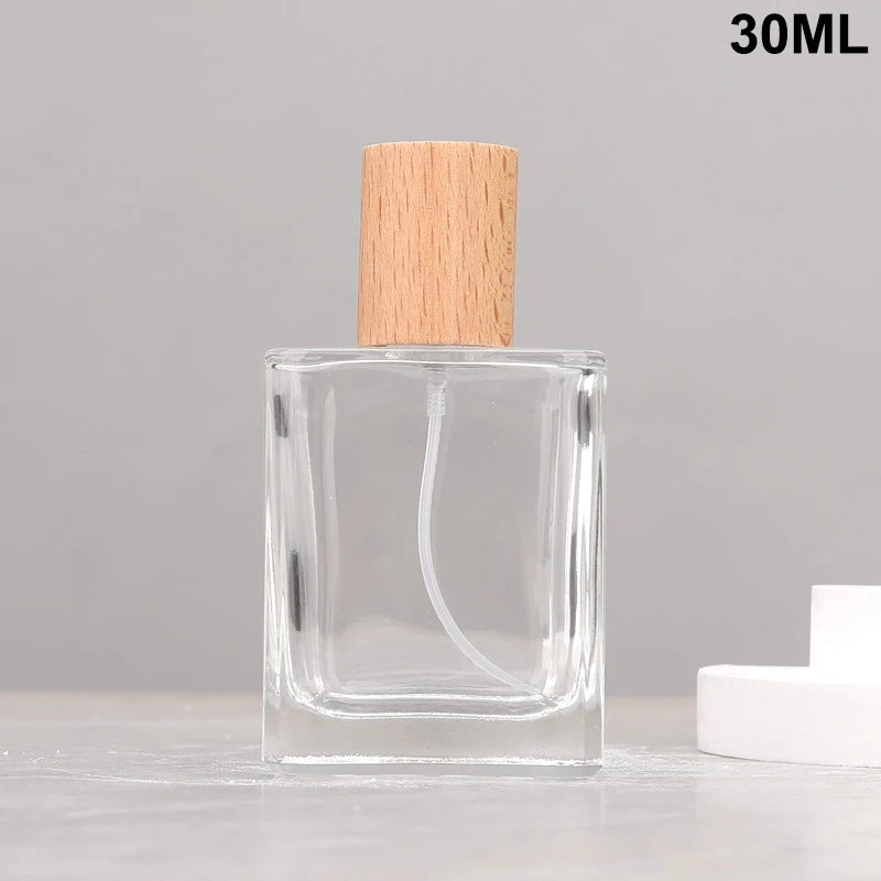 Square Glass Refillable Perfume Spray Bottle 15/30/50ml