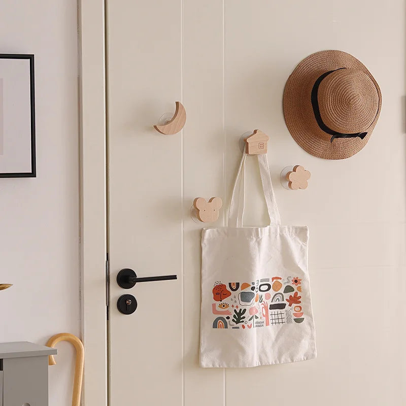 Wooden Animal Wall Hook – Coat Rack, Hat & Key Hanger