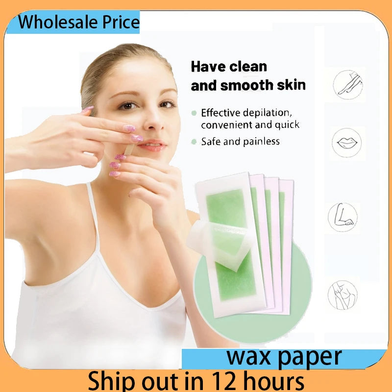 Facial Wax Strips Kit – 10 Double-Sided Sheets (20 Uses)