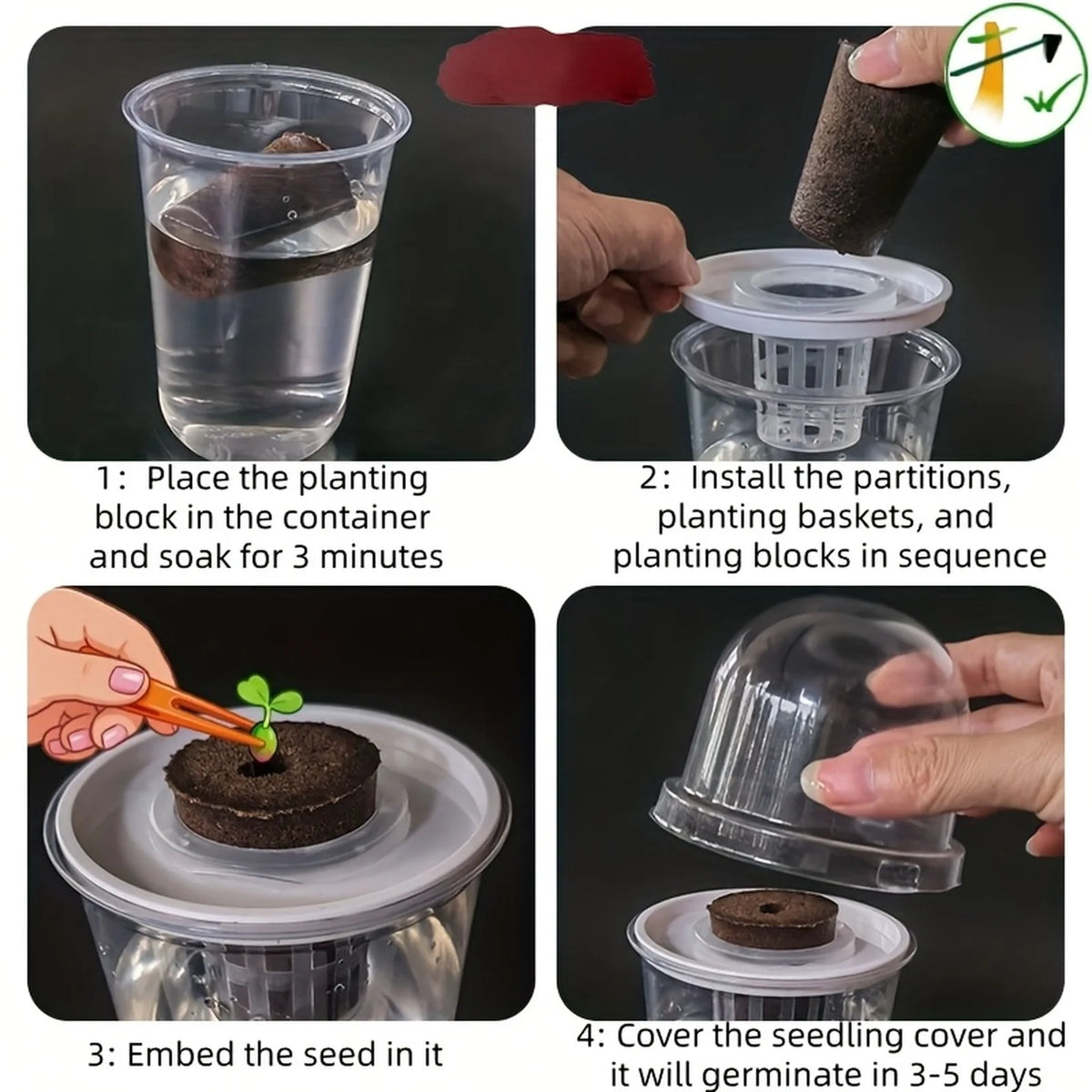 Clear Hydroponic Seed Germination Cup – Transparent Starter Pot