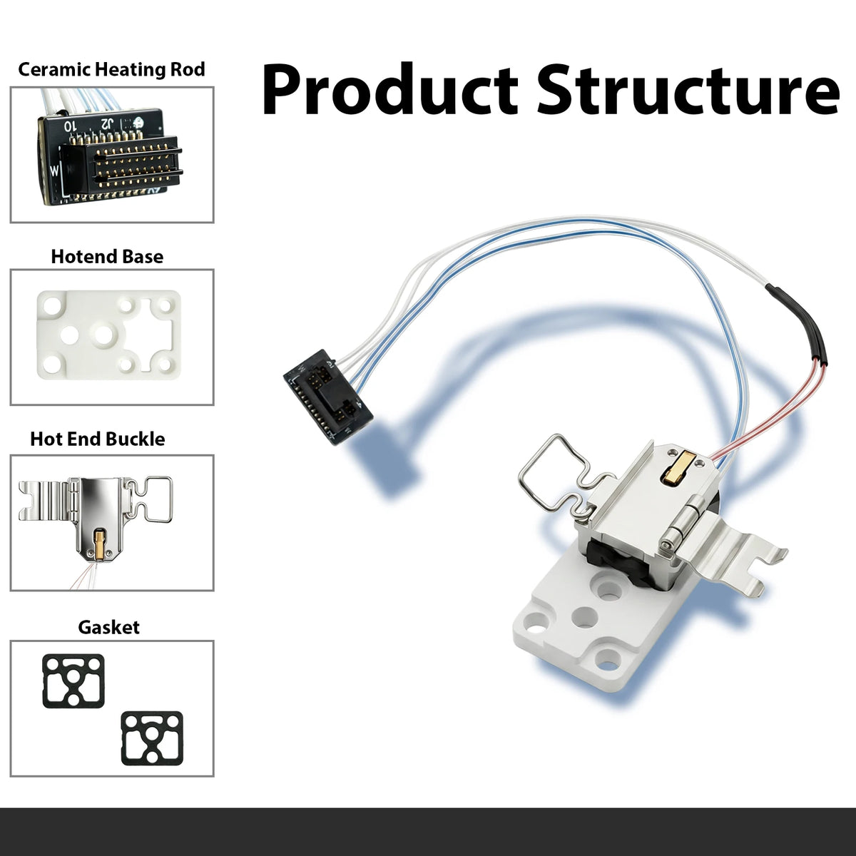 Bambu Lab H2D H2C Hotend Heating Assembly – Heater & Thermistor
