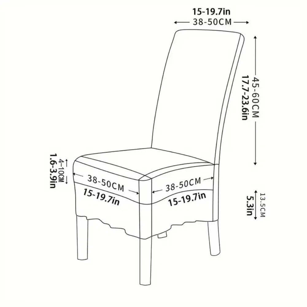 Velvet Ruffle Skirt Chair Cover – Removable Anti-Slip Slipcover