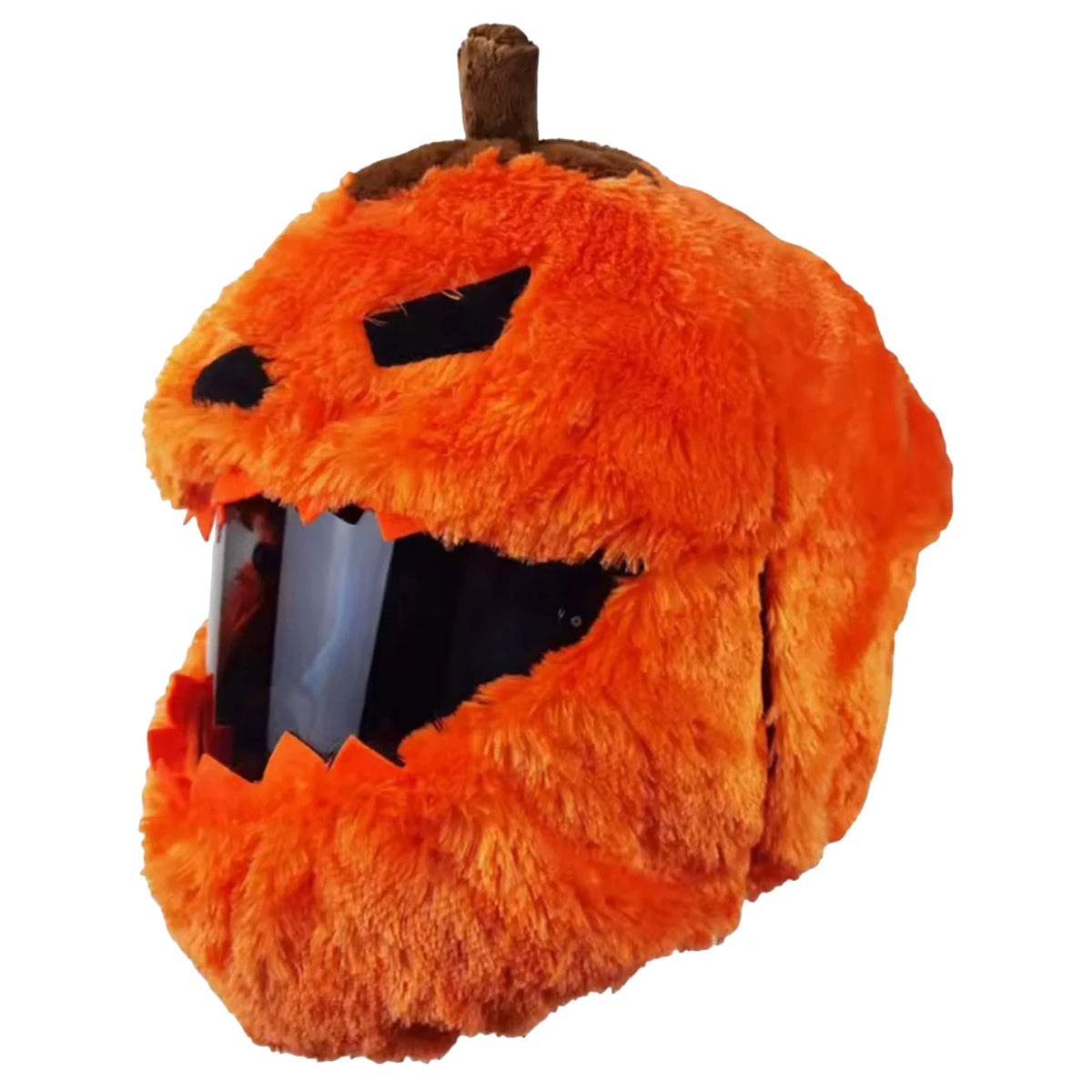 Pumpkin Motorcycle Helmet Cover – Velvet Halloween Full Face