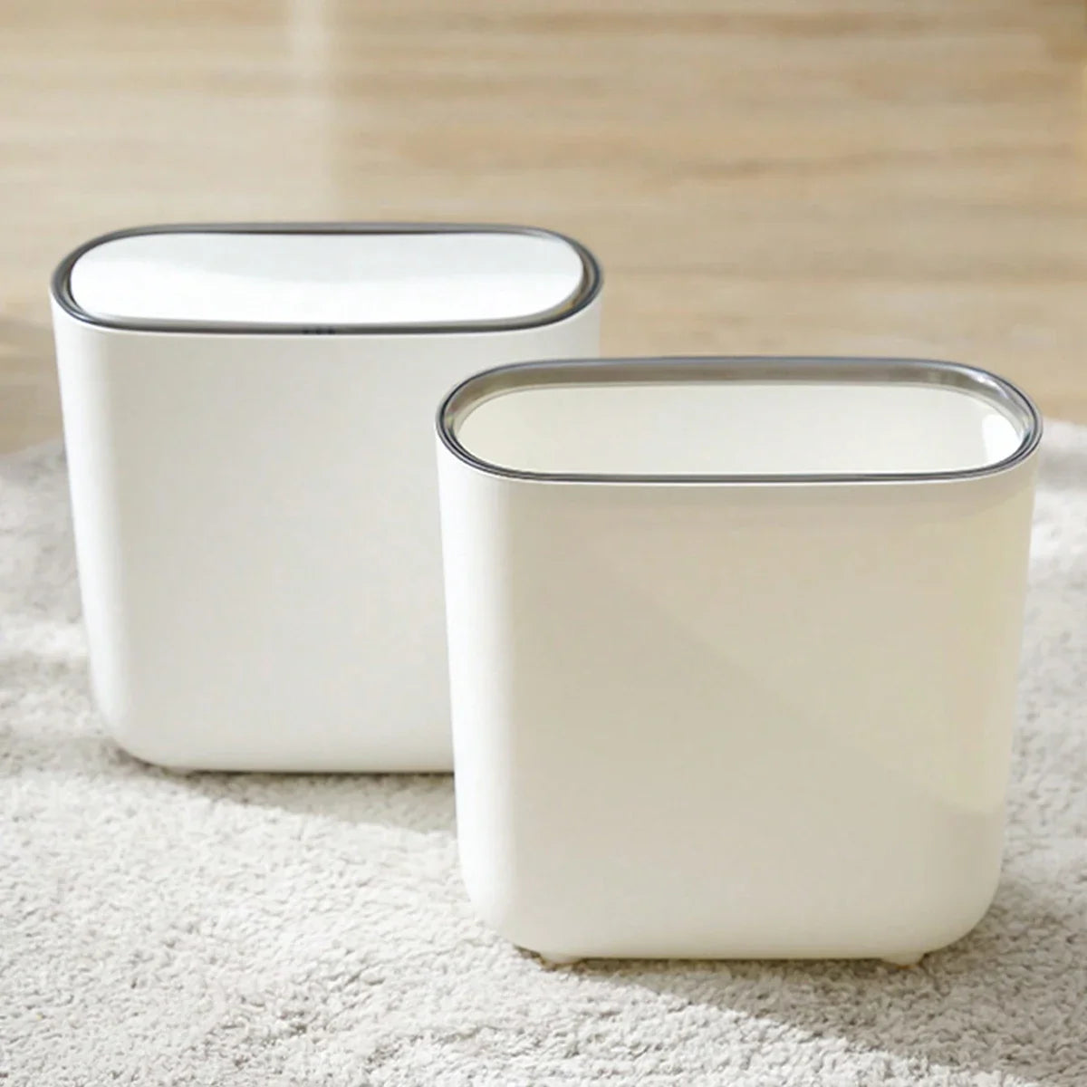 Narrow Trash Can Press Swing Lid – 18L Small Space Waste Bin