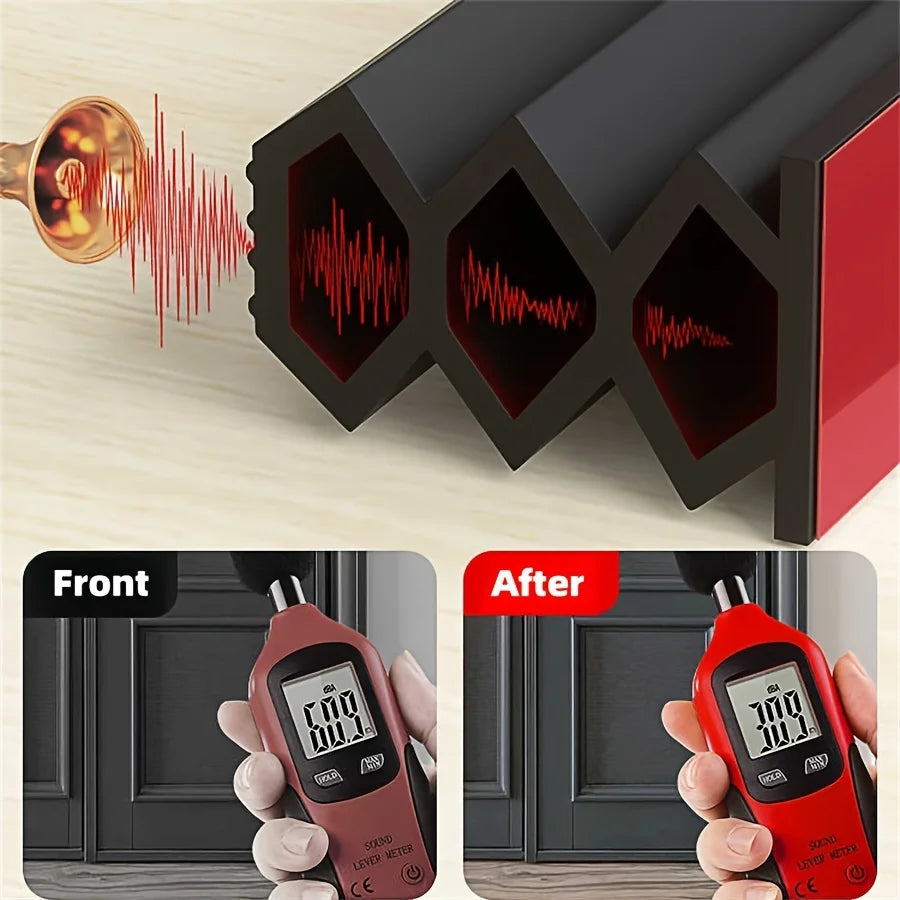 Door Draft Stopper Self-Adhesive PVC Soundproof Weatherstrip