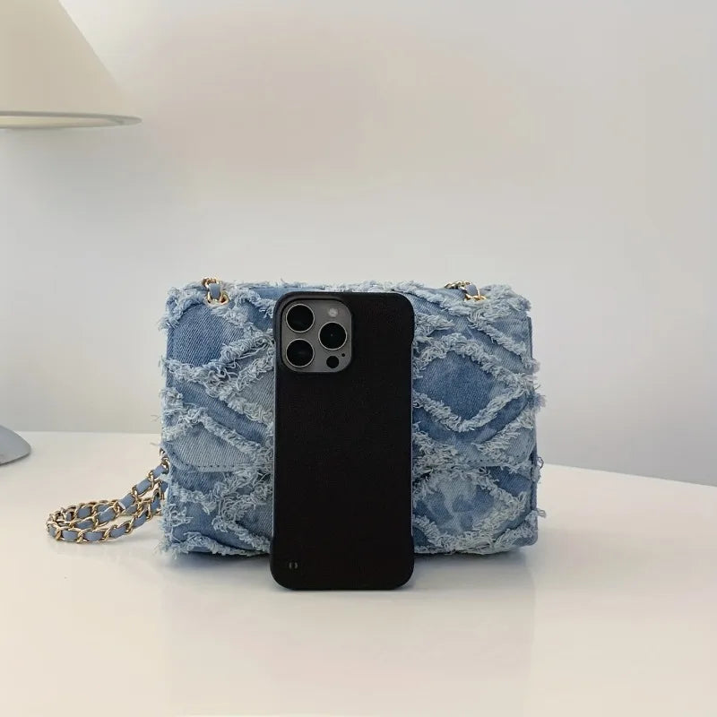 Women's Mini Crossbody Bag – Chain Strap & Lock Detail