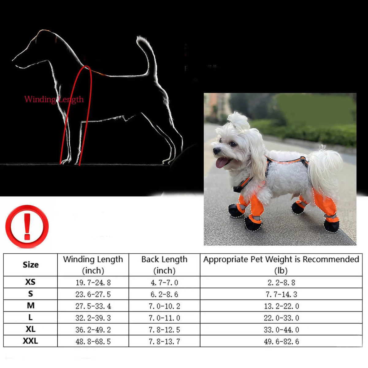 Waterproof Dog Boots with Suspenders | Anti-Slip Pet Shoes