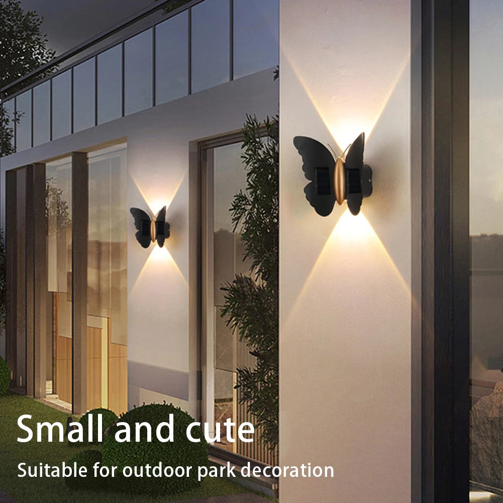 Butterfly Solar Wall Light – Motion Sensor LED Outdoor Lamp
