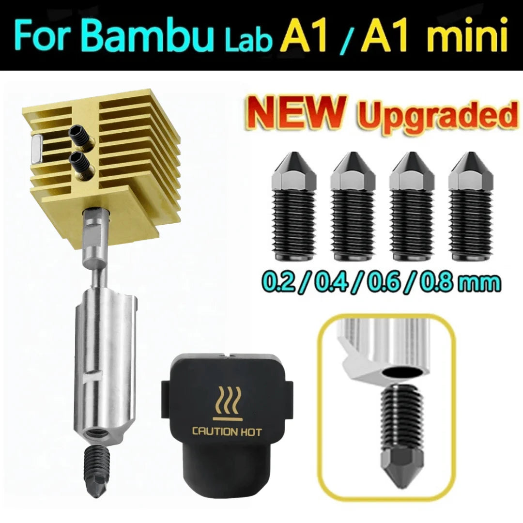 BEGRINT Hotend Kit for Bambu Lab A1 Mini – 4 Nozzle Sizes