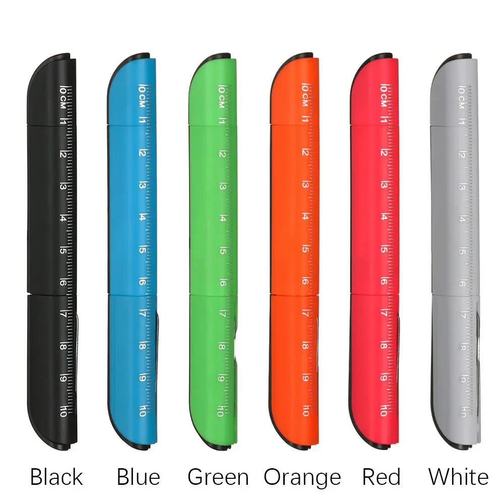 Multifunction Ballpoint Pen with Ruler – 6 Colors, 1.0mm