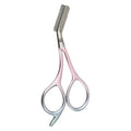 Stainless Steel Eyebrow Scissors with Comb – Precision Trimmer