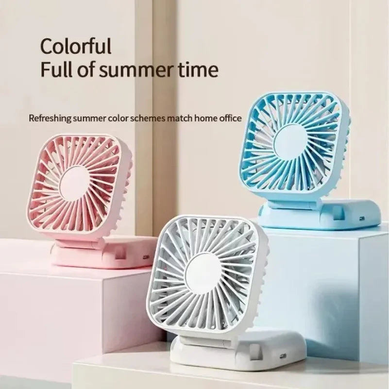 VIBE Portable Mini Handheld Fan USB Rechargeable Foldable