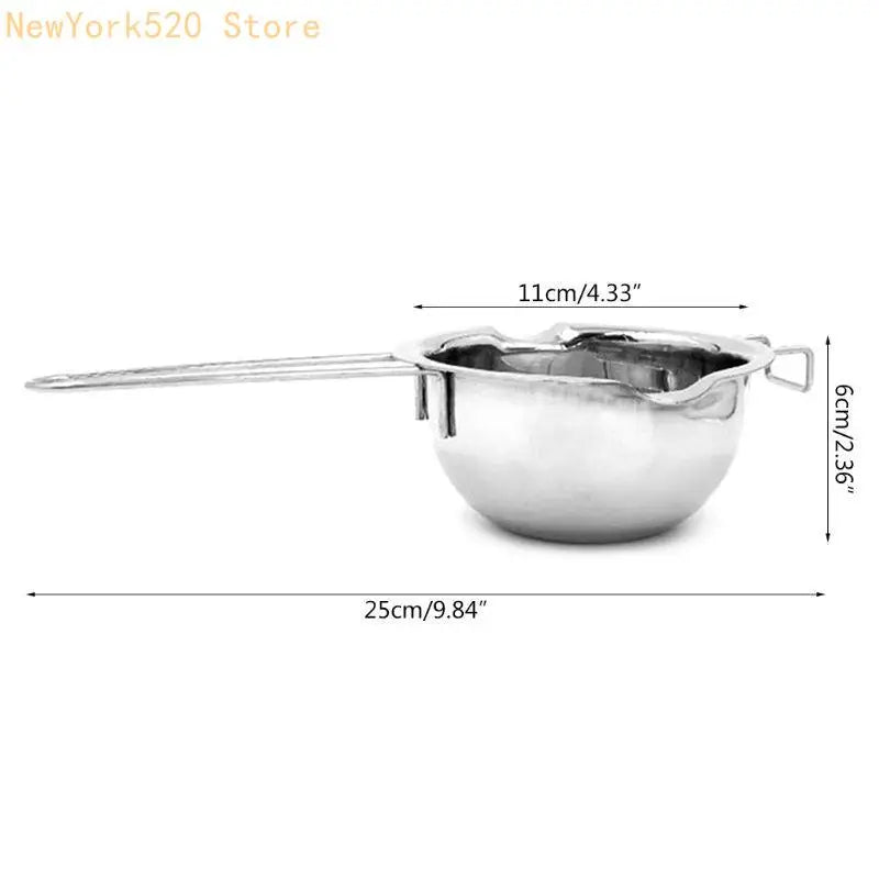 Stainless Steel Wax Melting Pot Double Boiler Long Handle