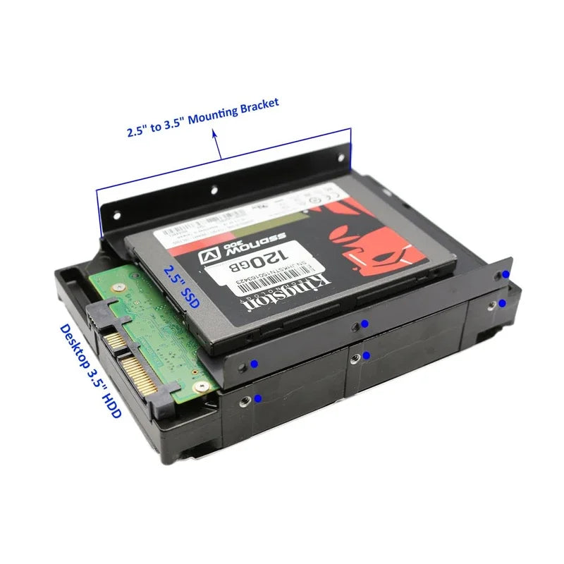 2.5" to 3.5" SSD HDD Metal Mounting Bracket for Desktop PC