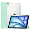iPad Air 11 2025 Transparent PU Leather Case with Pen Holder