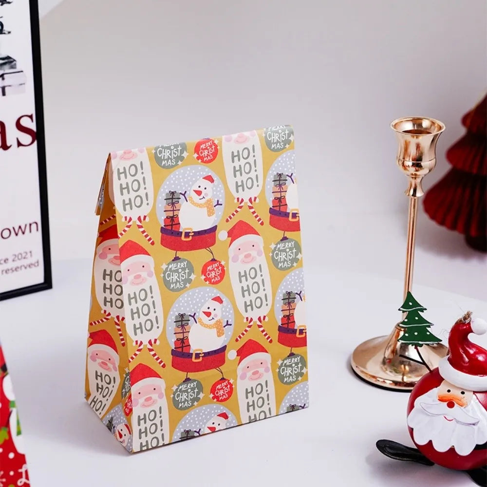 10-Pack Kraft Paper Christmas Gift Bags – Reclosable Candy Bags