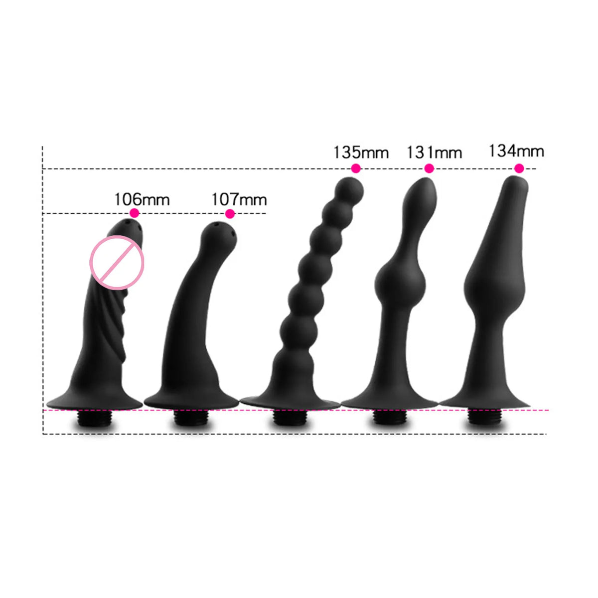 Silicone Shower Enema Nozzle – Deep Cleanse Douche Kit