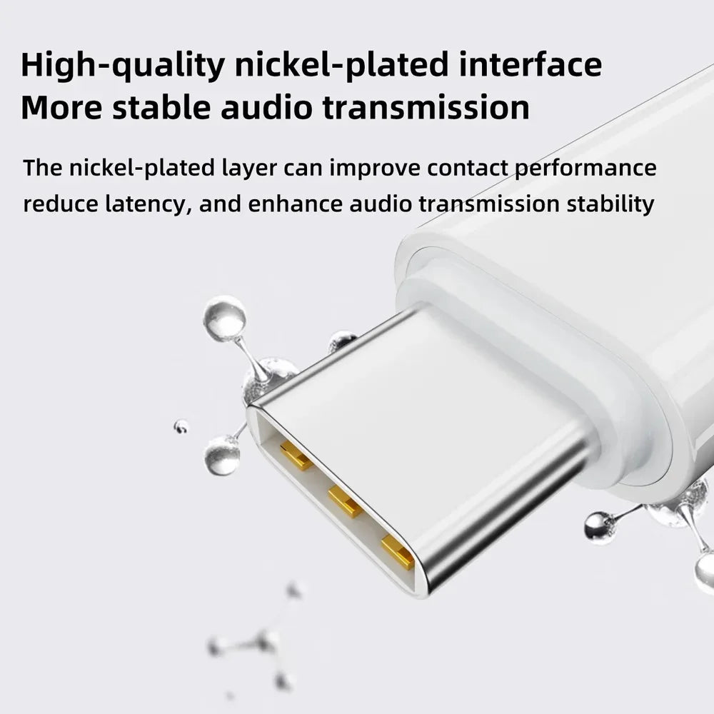 USB-C to 8-Pin Audio Adapter for iPhone 15 16 iPad MacBook