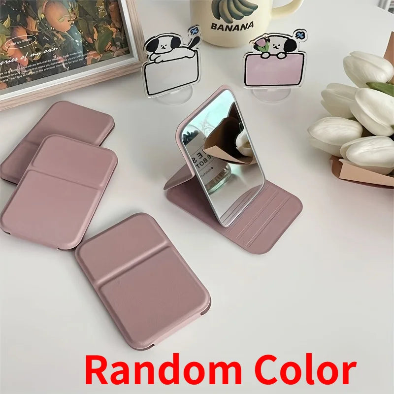 Foldable Mini Makeup Mirror – Portable Desktop Cosmetic Mirror