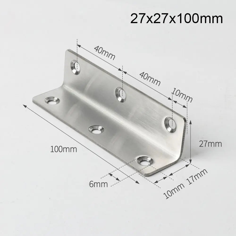 Stainless Steel 90° L-Shape Corner Brackets – Furniture Hardware