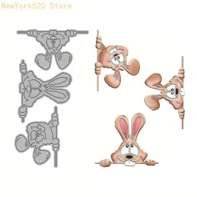 Easter Rabbit Metal Cutting Dies – Scrapbooking Embossing Stencils