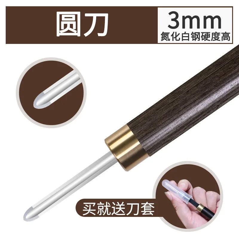 Wood Carving Knife Set – Olive Peach Pit DIY Craft Tool Kit