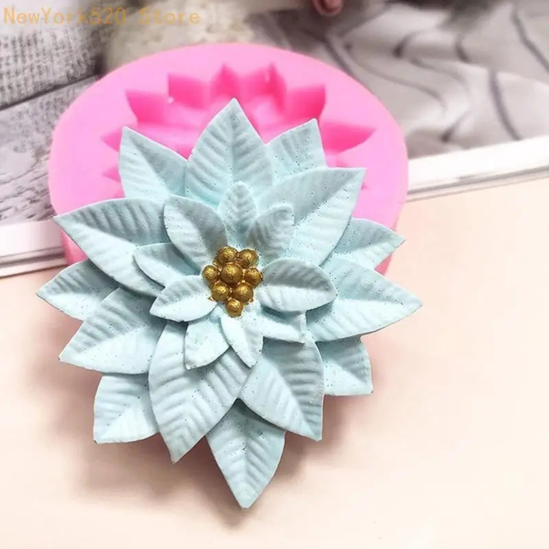 Christmas Poinsettia Silicone Mold – Reusable DIY Resin Casting