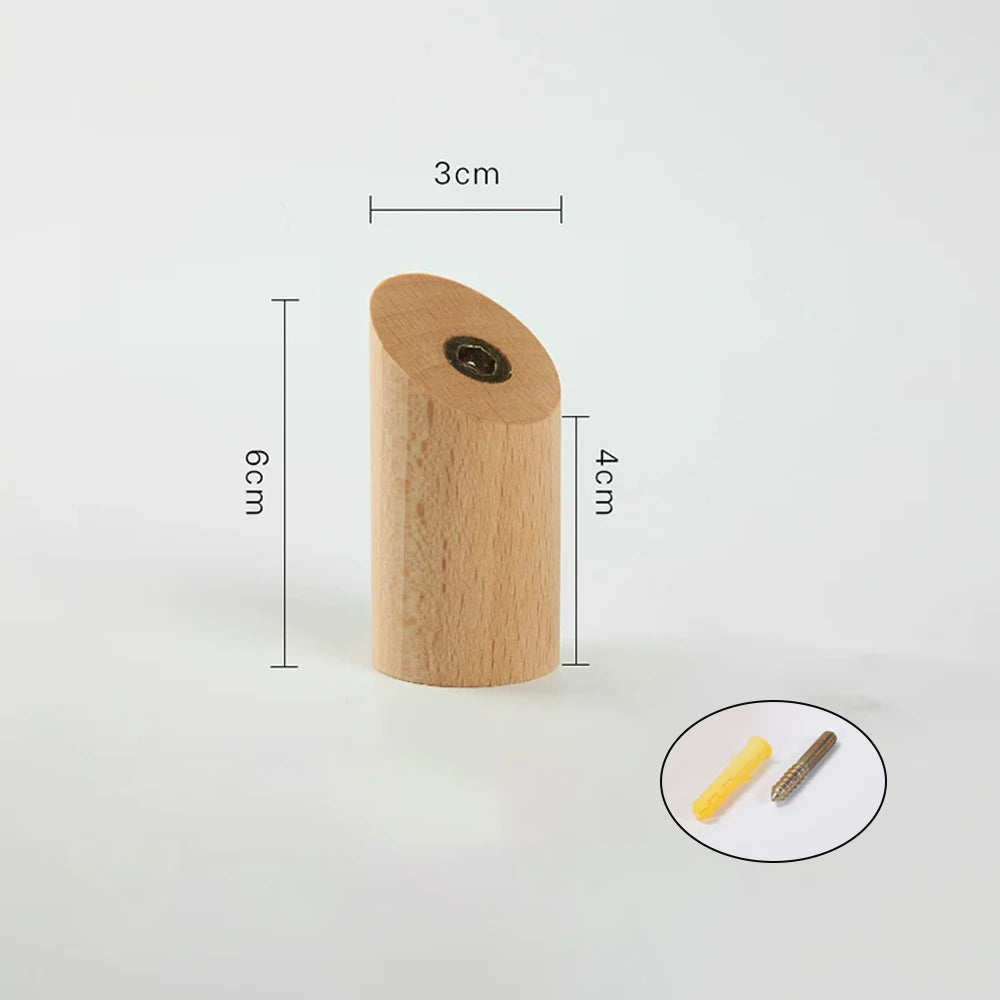 Wooden Wall Mounted Coat Hooks – Hat, Towel & Key Organizer